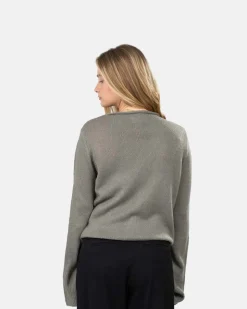 Asymmetrisk Cardigan Grå