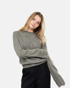 Asymmetrisk Cardigan Grå