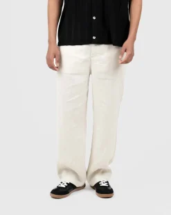 Baggy 100% hørbukser Beige