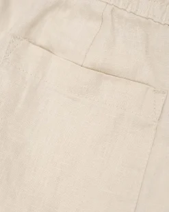 Baggy 100% hørbukser Beige
