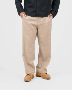 Baggy 100% hørbukser Mokka