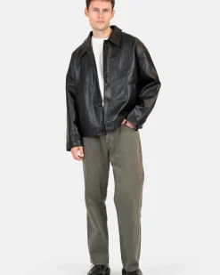 Baggy Denim Jeans Khaki Green