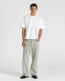 Baggy Denim Jeans Light Grey