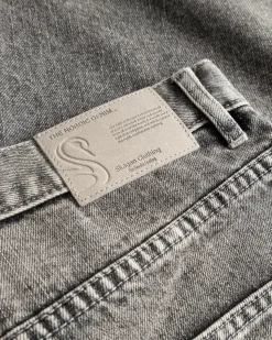 Baggy Denim Jeans Washed Grey