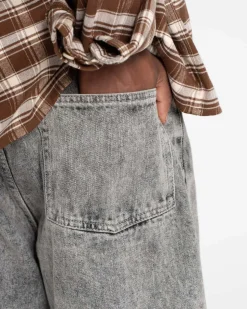 Baggy Denim Jeans Washed Grey