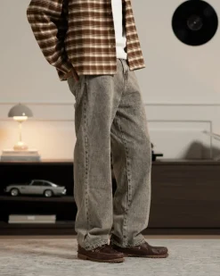 Baggy Denim Jeans Washed Grey