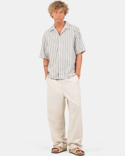 Baggy Hørbukser Beige