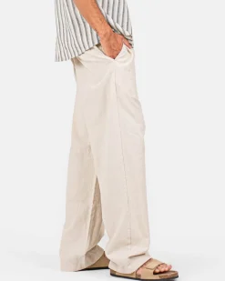 Baggy Hørbukser Beige
