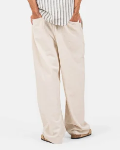 Baggy Hørbukser Beige