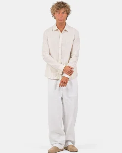 Baggy Hørbukser Hvid