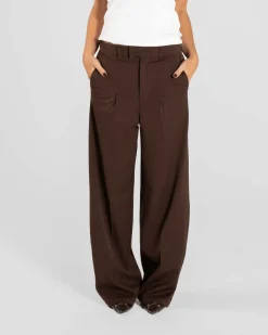 Baggy Suit Pants Brown