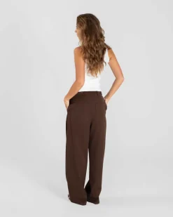 Baggy Suit Pants Brown