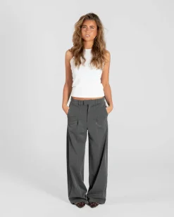 Baggy Suit Pants Grey dame