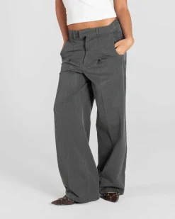 Baggy Suit Pants Grey dame
