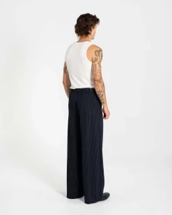 Baggy Suit Pants Pinstriped