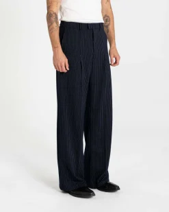 Baggy Suit Pants Pinstriped