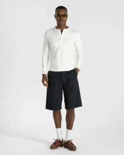 Bermuda Shorts Navy Pinstriped