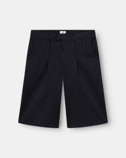 Bermuda Shorts Navy Pinstriped dame