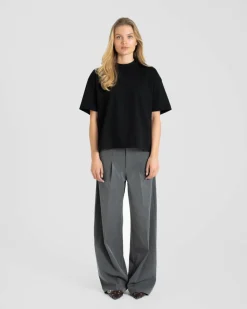 Blank T-shirt Black dame