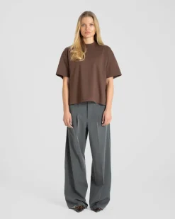 Blank T-shirt Brown dame