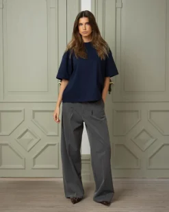 Blank T-shirt Navy dame