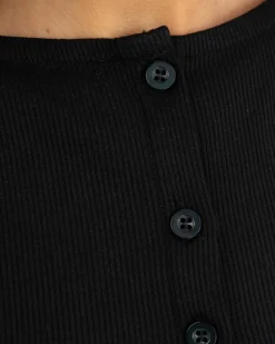 Bottoned Top Black