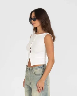 Bottoned Top White