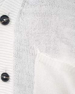 Cardigan With Pockets Hvid