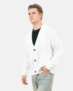 Cardigan With Pockets Hvid
