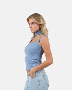 Choker Top Blå