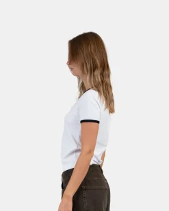 Contrast Baby Tee Hvid
