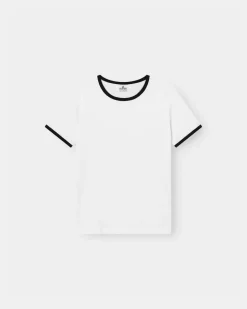 Contrast Baby Tee Hvid