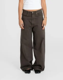 Extra Baggy Denim Jeans Brown