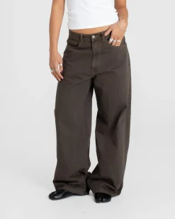 Extra Baggy Denim Jeans Brown