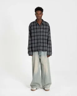 Extra baggy Denim Jeans Light blue vintage wash