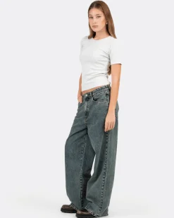 Extra Baggy Denim Jeans Mid Blue Vintage Wash