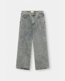 Extra Baggy Denim Jeans Mid Blue Vintage Wash