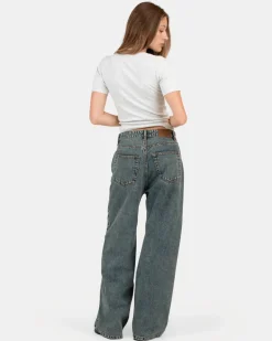 Extra Baggy Denim Jeans Mid Blue Vintage Wash