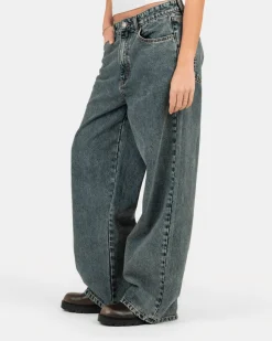 Extra Baggy Denim Jeans Mid Blue Vintage Wash