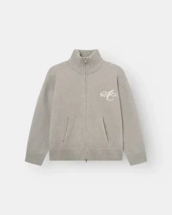 Full-zip Sweater Light grey