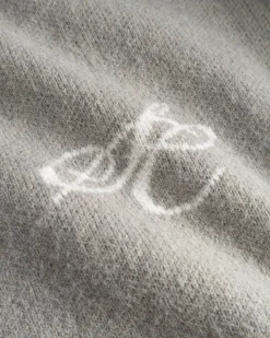 Full-zip Sweater Light grey
