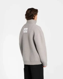 Full-zip Sweater Light grey