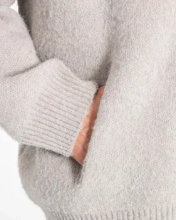 Full-zip Sweater Light grey
