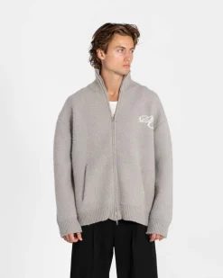 Full-zip Sweater Light grey