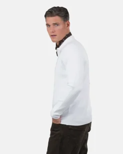 Half zip polo Hvid