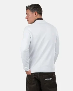 Half zip polo Hvid