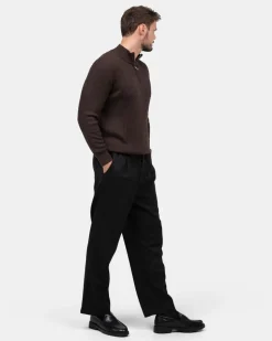 Half Zip Strik Brun