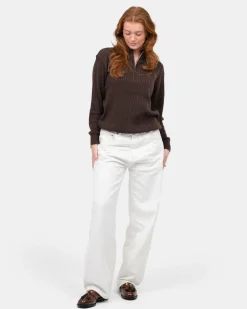 Half Zip Strik Brun