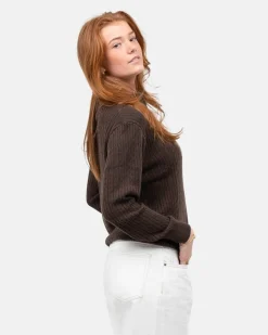 Half Zip Strik Brun