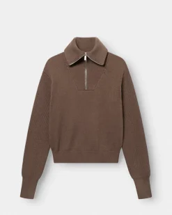 Half Zip Sweater Brun